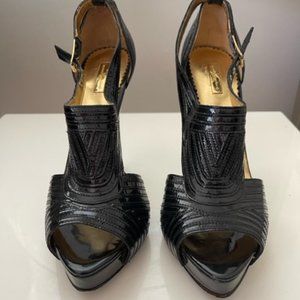 Report Signature | Black Patent Heal Sandals